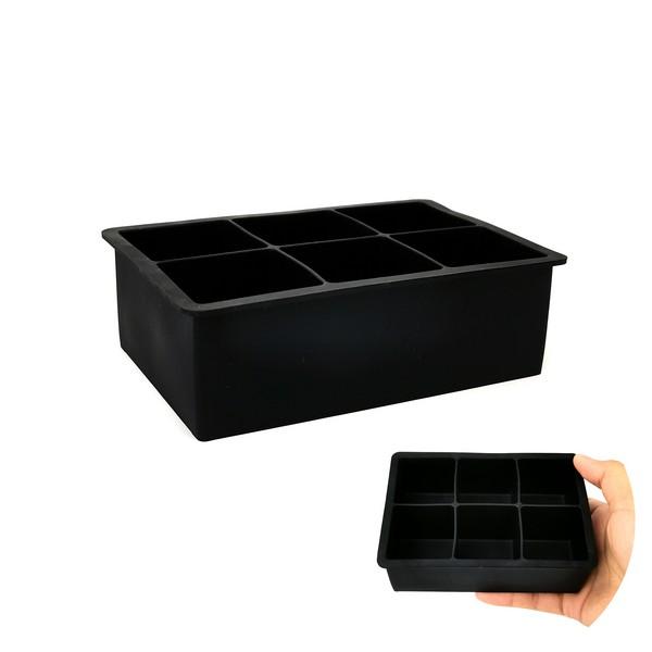 6 Grid Flat Base Silicone Ice Cube Tray