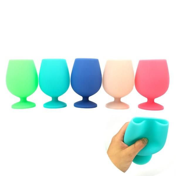 8OZ Silicone Wine Glass with Stable