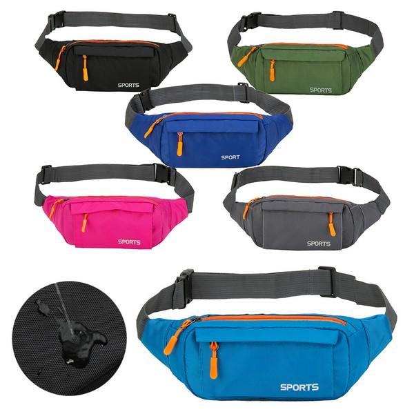  Waterproof Oxford Four Zippered Fanny Pack