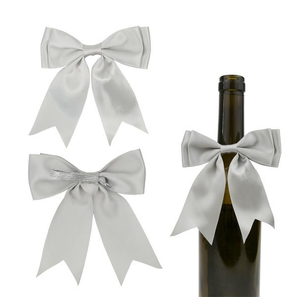 Grosgrain Solid Wine Bottle Neck Bow Tie