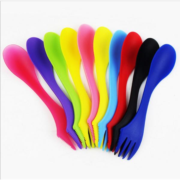 Lightweight 3-In-1 Plastic Eating Utensils