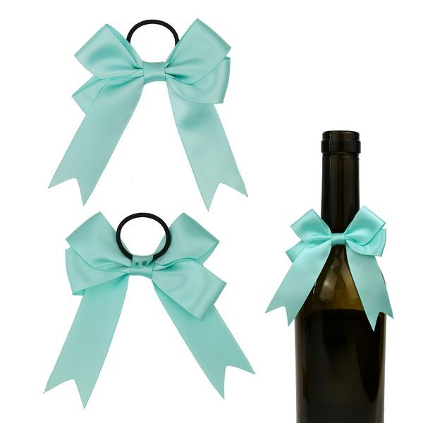 Satin Wine Bottle Neck Double Bow