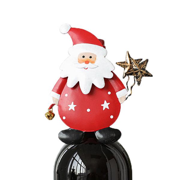 Santa Wine Bottle Topper