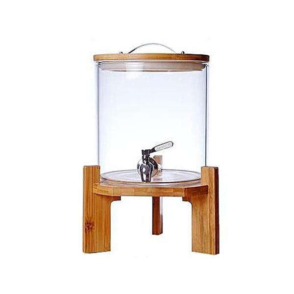 5L Drink Dispenser with Bamboo Stand & Lid