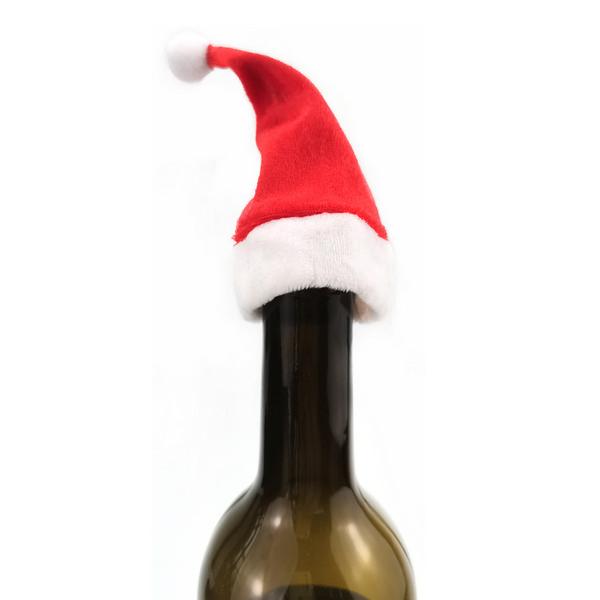 Mini Santa Hat Wine Bottle Topper