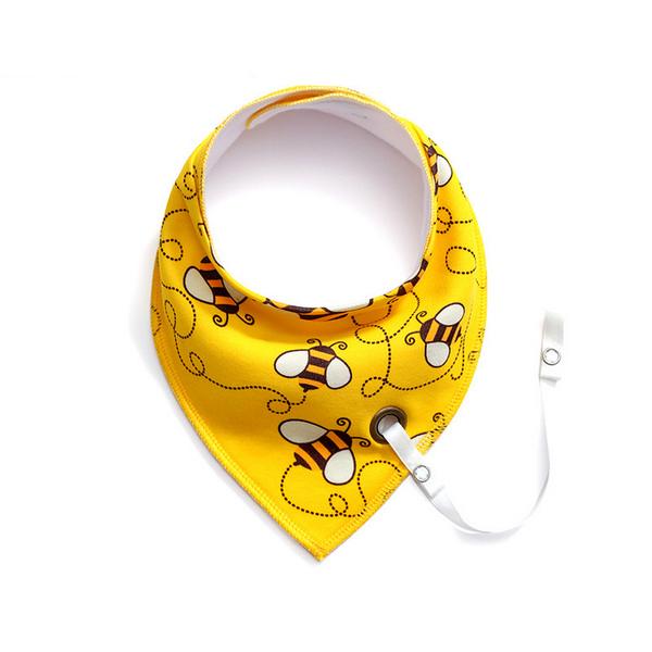 Double Layer Bandana Bibs with Pacifier Lanyard