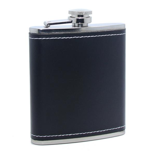 7oz Hip Flask With Leather Cover