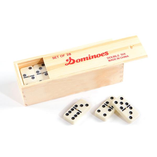 28 Piece Dominoes Set With Wooden Travel Case