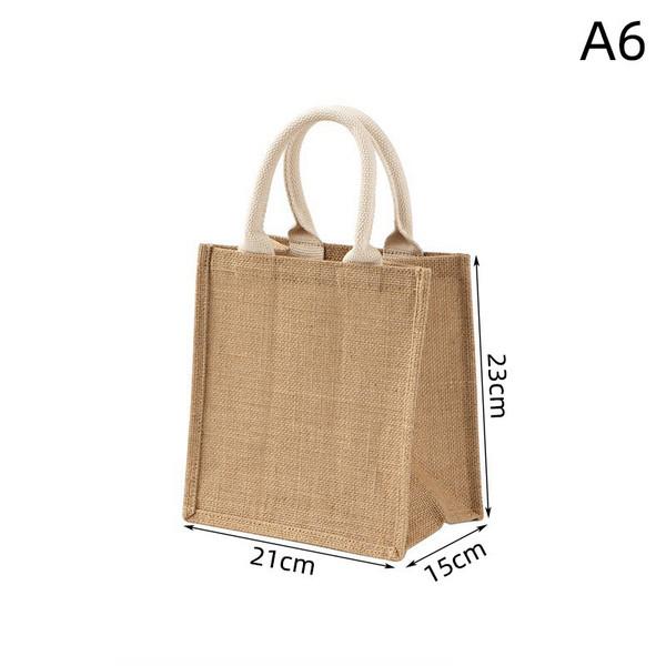 Linen Canvas Shopping Tote Bag