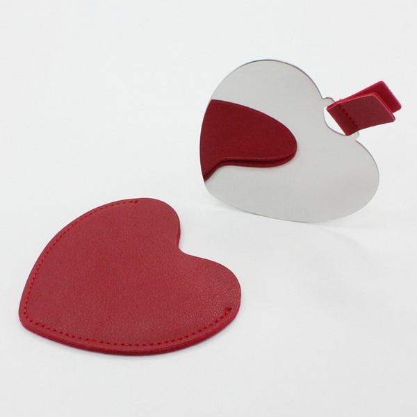 Heart Shaped Compact Cosmetic Mirror