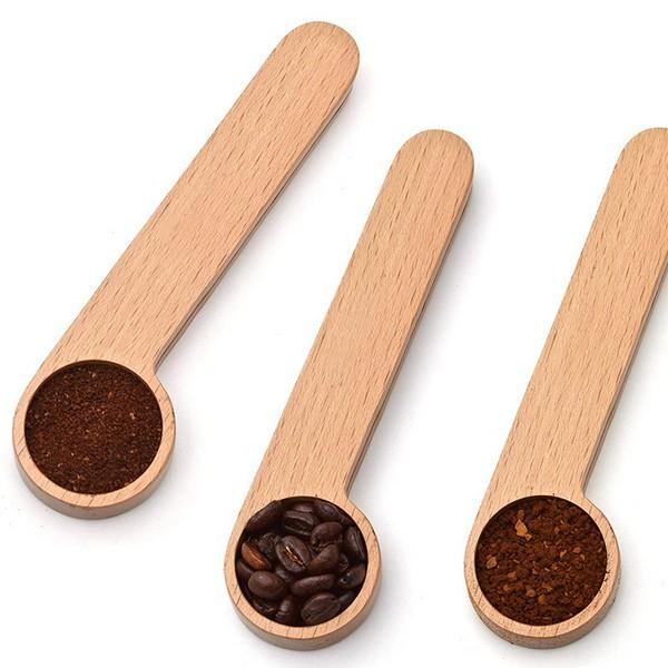 Wooden Coffee Scoop with Clip