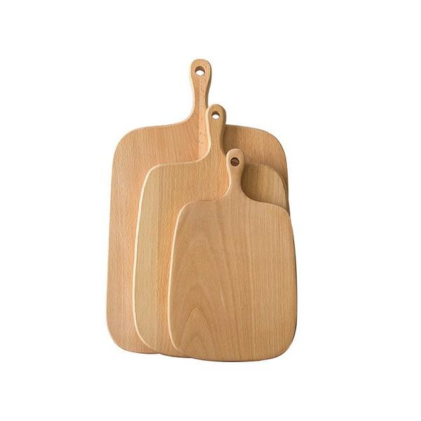 Natural Beech Wood Pizza Board with Handle